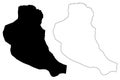 Maria Trinidad Sanchez Province Dominican Republic, Hispaniola, Provinces of the Dominican Republic map vector illustration,