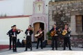 Mariachi band in front of church