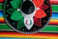 Mariachi hat with the colors of the Mexican flag