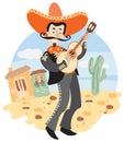 Mariachi - Mexican musician with guitar