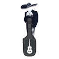 Mariachi musician with guitar case vector illustration