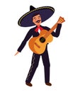 mariachi singing with guitar