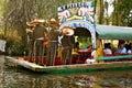 Mariachis on boat in Xochimilco, Mexico Royalty Free Stock Photo