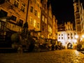 Mariacka street in Gdansk by night