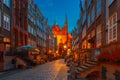 Mariacka street in Gdansk Old Town, Poland Royalty Free Stock Photo