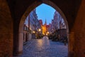 Mariacka street in Gdansk Old Town, Poland Royalty Free Stock Photo