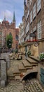 Gdansk, Poland - August 6, 2022: Mariacka Street, main shopping street for amber and jewelry in old city of Gdansk, Poland. Royalty Free Stock Photo