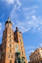 Mariacki Church, Krakow, Poland, Europe Royalty Free Stock Photo