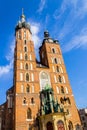 Mariacki Church, Krakow, Poland, Europe Royalty Free Stock Photo