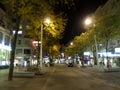 Mariahilfer street at night. Royalty Free Stock Photo
