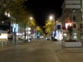Mariahilfer street at night. Royalty Free Stock Photo