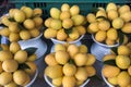 Marian plum or gandaria or plum mango on stall for sell at local shop in Thailand