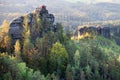 Marianina lookout from Vilemina view point, Jetrichovice region, Czech Switzerland, Czech republic Royalty Free Stock Photo