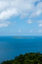 Marianne island, blue sky and Indian ocean, Seychelles