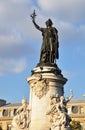 Marianne statue on Place de la RÃÂ©publique Royalty Free Stock Photo