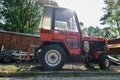 German-made compact utility tractor Agria 590. Heavily used, parked on a yard.