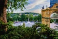 Marianske Lazne: Main colonnade and Singing fountain Royalty Free Stock Photo