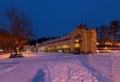 Marianske Lazne (Marienbad) - colonnade in winter Royalty Free Stock Photo