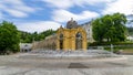 Marianske Lazne Marienbad - Main colonnade and Singing fountain Royalty Free Stock Photo