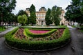 Maribor University building with front park scenery Royalty Free Stock Photo