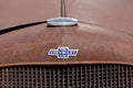 Chevy logo on grill of an old pickup Royalty Free Stock Photo