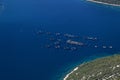 Mariculture in Mali Ston Bay in the Adriatic Sea near PeljeÃÂ¡ac, Croatia