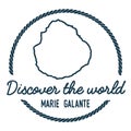 Marie-Galante Map Outline. Vintage Discover the.