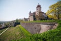 Marienberg fortress and around during the day in Wuerzburg Germany Royalty Free Stock Photo