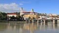 Marienbrucke bridge and cathedral in Passau