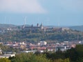 Marienburg fortress above WÃ¼rzburg photographed from a distance