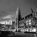 Marienplatz at night with Town Hall of Munich, Germany Royalty Free Stock Photo