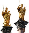 Mariensaule Munich - Column with golden statue of Virgin Mary