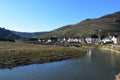 Marienthal, Germany - 02 13 2023: village Marienthal with the Ahr, second winter after the flood disaster