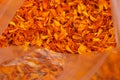 Marigold petals. Royalty Free Stock Photo