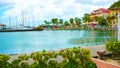 Marigot city, St. Martin Island Royalty Free Stock Photo