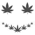 Marihuana Smile Flat Icon