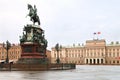 Mariinskiy palace and equestrian statue