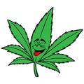 Marijuana Cartoon Royalty Free Stock Photo