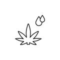 marijuana, drop, oil icon. Simple thin line, outline of Marijuana icons for UI and UX, website or mobile application