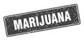 marijuana sign. marijuana grunge stamp.