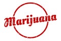 marijuana sign. marijuana round vintage stamp.