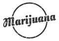 marijuana sign. marijuana round vintage stamp.