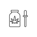 marijuana, tincture icon. Simple thin line, outline  of Marijuana icons for UI and UX, website or mobile application Royalty Free Stock Photo