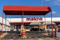 Makro sign at branch. Makro is an international brand of Warehouse clubs