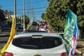 The ex-president Luiz Inacio Lula da Silva voters organize a motorcade