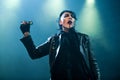 Marilyn Manson during the concert Royalty Free Stock Photo