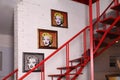 Marilyn Monroe paintings in the style of Andy Warhol paintings in the interior. Moscow. 10.02.2017