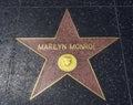 Marilyn Monroe`s Star, Hollywood Walk of Fame - August 11th, 2017 - Hollywood Boulevard, Los Angeles, California, CA Royalty Free Stock Photo
