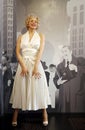 Marilyn monroe wax figure at madame tussauds in hong kong Royalty Free Stock Photo