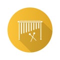 Marimba flat design long shadow glyph icon Royalty Free Stock Photo